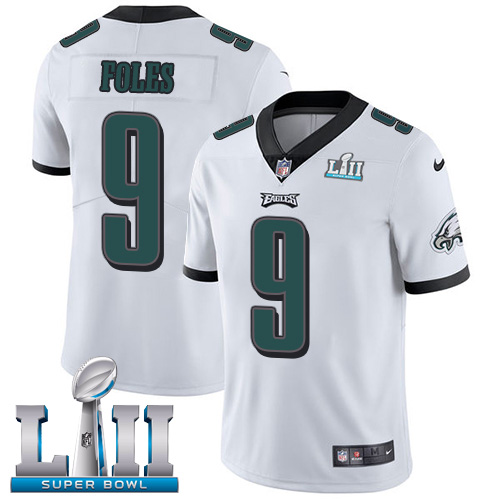 Nike Eagles #9 Nick Foles White Super Bowl LII Men's Stitched NFL Vapor Untouchable Limited Jersey